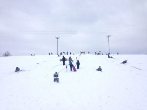 Belleville sledding hills willow metro park